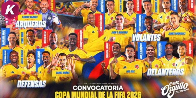ames Rodriguez có tên trong danh sách dự World Cup 2026